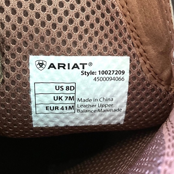 Men’s size 8D Ariat brown cowboy boots with decorative stitching - Picture 5 of 11